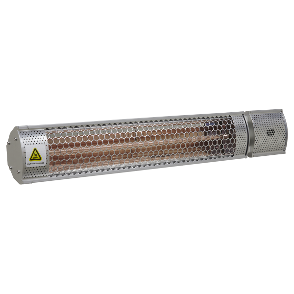 Outdoor Infrared Short Wave Heater | Wall Mounting | 2000W | Silver | Sealey