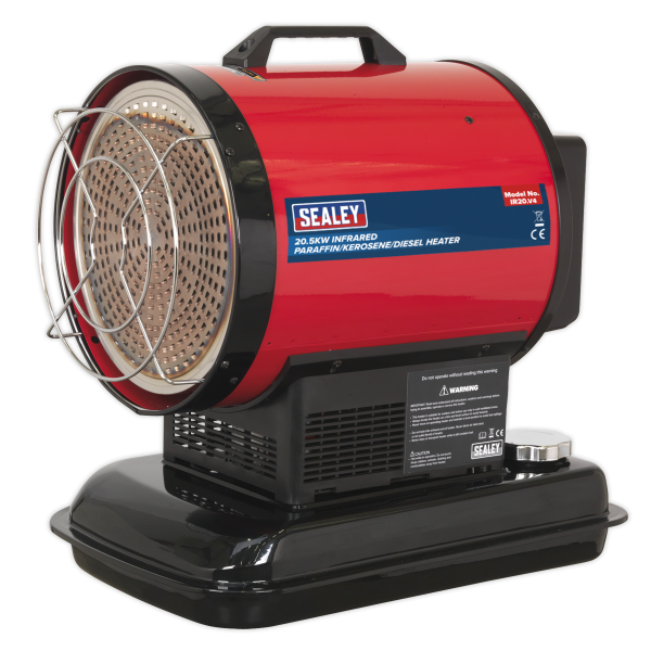 Infrared Multi-Fuel Heater | Heated Area 396m³ | 20.5kW | No Trolley | Black & Red | Sealey