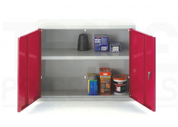 Wall Cabinet | 1000mm Wide | 2 Doors | Red | Redditek