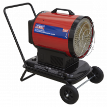 Infrared Multi-Fuel Heater | Heated Area 396m³ | 20.5kW | Trolley | Black & Red | Sealey