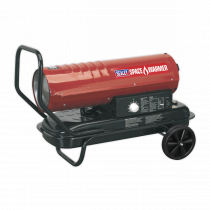 Wheeled Multi-Fuel Heater | Heated Area 385m³ | 20.5kW | Black & Red | Space Warmer®