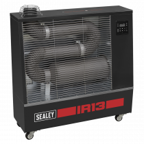 Infrared Diesel Heater | LED Display | Heated Area 325m³ | 13kW | Black & Red | Sealey