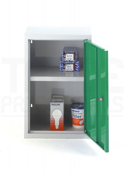 Wall Cabinet | 400mm Wide | Single Door | 1 Drawer | Green | Redditek