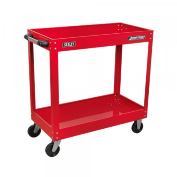 Heavy Duty Workshop Trolley | 2 Shelves | 810h x 840w x 405d mm | Red | Sealey