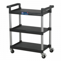 Multi-Purpose Trolley | 3 Shelves | 930h x 800w x 410d mm | Black | Sealey