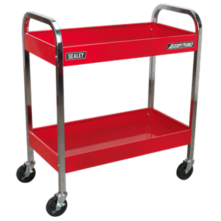 Garage Shelf Trolley | 2 Shelves | 900h x 775w x 410d mm | Red | Sealey
