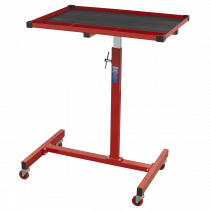 Mobile Workstation | Table Size 730w x 505d mm | Height Adjustable | Red | Sealey