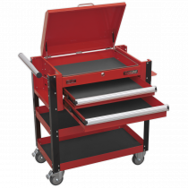 Heavy Duty Tool & Parts Trolley | 900h x 925w x 440d mm | Red | Sealey