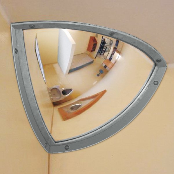 Institutional Wall Mounted Stainless Steel Security Mirror | 250h x 250w mm
