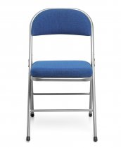 Comfort Deluxe Folding Chair | Silver Frame | Blue | Mogo