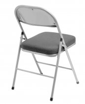 Comfort Deluxe Folding Chair | Silver Frame | Grey | Mogo