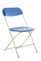Classic Folding Chairs | Bundle of 40 | Blue | With Trolley | Mogo