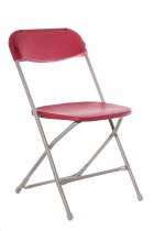Classic Folding Chairs | Bundle of 40 | Burgundy | With Trolley | Mogo