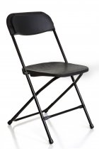 Classic Folding Chairs | Bundle of 40 | Black | With Trolley | Mogo