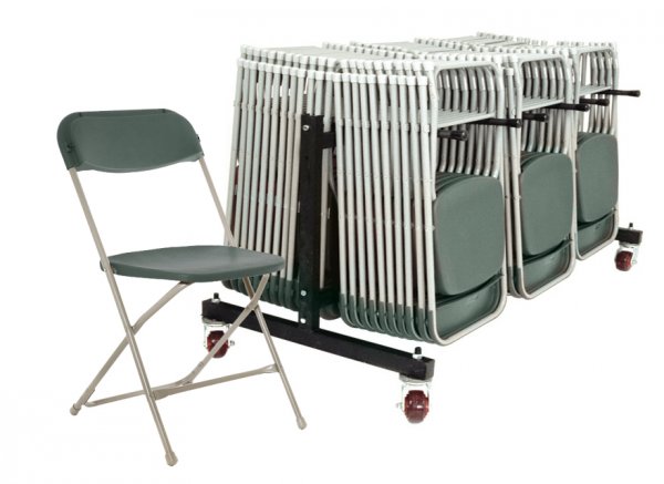 Classic Folding Chairs | Bundle of 84 | Blue | With Trolley | Mogo