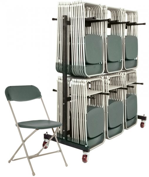 Classic Folding Chairs | Bundle of 168 | Blue | With Trolley | Mogo