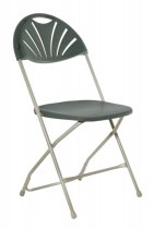 Classic Plus Folding Chairs | Bundle of 40 | Charcoal | With Trolley | Mogo
