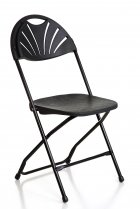 Classic Plus Folding Chairs | Bundle of 40 | Black | With Trolley | Mogo