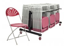 Classic Plus Folding Chairs | Bundle of 84 | Charcoal | With Trolley | Mogo