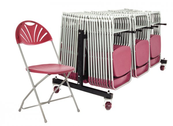 Classic Plus Folding Chairs | Bundle of 84 | Black | With Trolley | Mogo