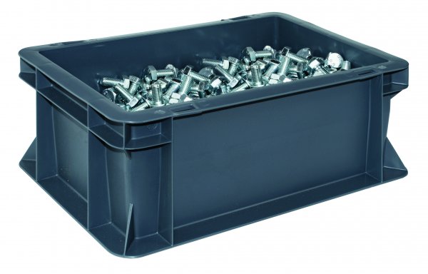Euro Containers | 120h x 200w x 300d mm | 5 Litre | Grey | Pack of 10 | Topstore