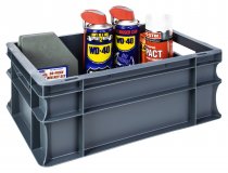 Euro Containers | 170h x 300w x 400d mm | 15 Litre | Grey | Pack of 5 | Topstore