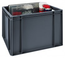 Euro Containers | 320h x 300w x 400d mm | 30 Litre | Grey | Pack of 5 | Topstore