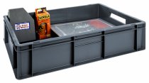 Euro Containers | 150h x 400w x 600d mm | 27 Litre | Grey | Pack of 2 | Topstore