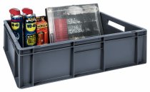 Euro Containers | 170h x 400w x 600d mm | 30 Litre | Grey | Pack of 2 | Topstore