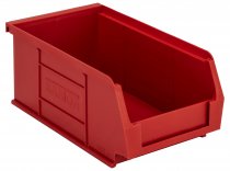 Plastic Parts Bins | 75h x 100w x 165d mm | 1.27 Litre | Red | Pack of 20 | Topstore