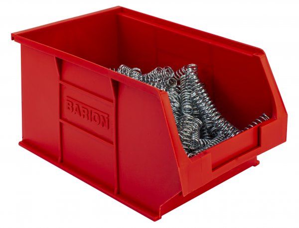 Plastic Parts Bins | 132h x 150w x 240d mm | 4.6 Litre | Red | Pack of 10 | Topstore