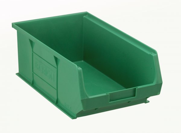 Plastic Parts Bins | 132h x 205w x 350d mm | 9.1 Litre | Green | Pack of 10 | Topstore