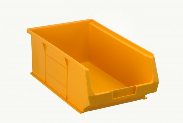 Plastic Parts Bins | 132h x 205w x 350d mm | 9.1 Litre | Yellow | Pack of 10 | Topstore