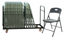 Smart Folding Chair | Bundle of 28 | Black | With Trolley | Mogo