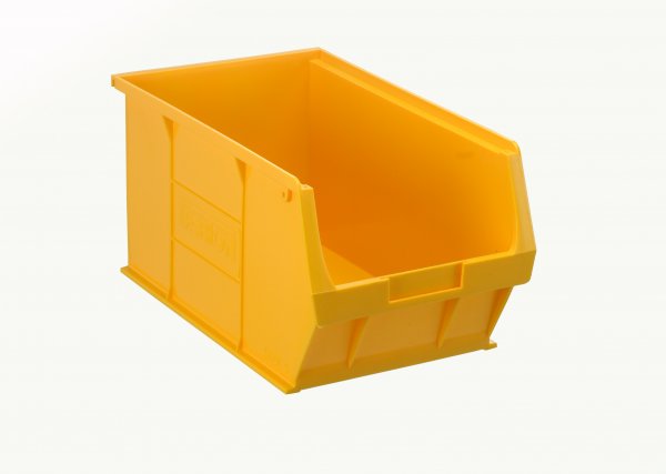Plastic Parts Bins | 182h x 205w x 350d mm | 12.8 Litre | Yellow | Pack of 10 | Topstore