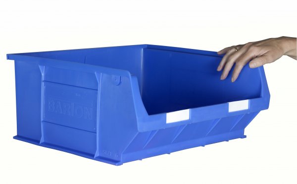Plastic Parts Bins | 182h x 420w x 375d mm | 28.3 Litre | Blue | Pack of 5 | Topstore