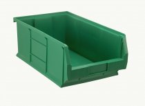 Plastic Parts Bins | 200h x 310w x 520d mm | 31.4 Litre | Green | Pack of 5 | Topstore