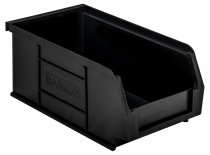 Recycled Plastic Parts Bins | 75h x 100w x 165d mm | 1.27 Litre | Black | Pack of 20 | Topstore