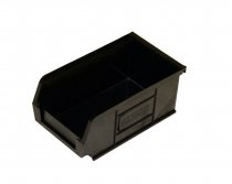 Recycled Plastic Parts Bins | 75h x 100w x 165d mm | 1.27 Litre | Black | Pack of 20 | Topstore