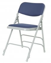 Comfort Folding Chairs | Bundle of 28 | Blue | With Trolley | Mogo