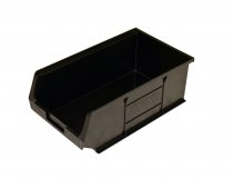 Recycled Plastic Parts Bins | 132h x 205w x 350d mm | 9.1 Litre | Black | Pack of 10 | Topstore