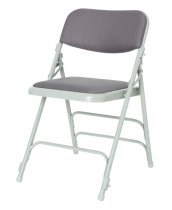 Comfort Folding Chairs | Bundle of 28 | Charcoal | With Trolley | Mogo