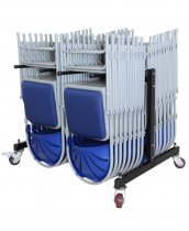 Comfort Plus Folding Chairs | Bundle of 28 | Burgundy | With Trolley | Mogo