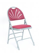 Comfort Plus Folding Chairs | Bundle of 28 | Burgundy | With Trolley | Mogo