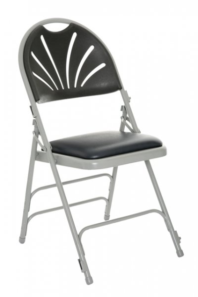 Comfort Plus Folding Chairs | Bundle of 28 | Black | With Trolley | Mogo