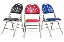 Comfort Plus Folding Chairs | Bundle of 28 | Black | With Trolley | Mogo