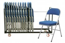 Comfort Deluxe Folding Chairs | Bundle of 18 | Blue | With Trolley | Mogo