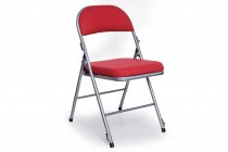 Comfort Deluxe Folding Chairs | Bundle of 18 | Burgundy | With Trolley | Mogo