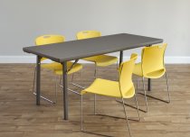Premium Folding Table | Rectangular | 1830mm x 760mm | 6ft x 2ft 6" | Shark Grey | Mogo