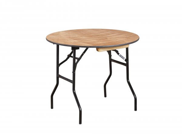 Folding Trestle Table | Round | 910mm | 3ft | Wood | Mogo